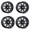 Set 4 Moto Metal MO810 Legacy 18x9 8x180 Gloss Black Machined Wheels 18" 1mm Rim