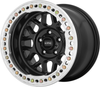 Set 4 KMC KM235 Grenade Crawl Beadlock 18x9 5x5 Satin Black Wheels 18" 10mm Rims