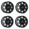 Set 4 Black Rhino Yellowstone 16x8 6x130 Matte Black Wheels 16" 38mm Rims