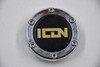 Icon Chrome w/Black&Gold Logo Wheel Center Cap Hub Cap MK-004(ICON) 2.51"