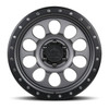 17" Lock Offroad 50CAL Matte Grey Matte Black Ring 17x9 Wheel 5x5 -12mm Rim