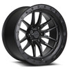 17" Lock Offroad Krawler Matte Black Matte Black Ring 17x9 Wheel 6x5.5 -12mm Rim