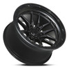 17" Lock Offroad Krawler Matte Black Matte Black Ring 17x9 Wheel 6x5.5 -12mm Rim