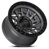 Set 4 17" Lock Offroad Lunatic Matte Grey Matte Black Ring 17x9 Wheels 5x5 -12mm