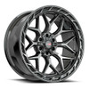 Set 4 20" Vortek Black Diamond Cut Dark Tint VRP-504 20x9 6x135 6x5.5 18mm Rims