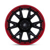 Fuel FC402 Catalyst 24x12 6x5.5 Matte Black Candy Red Lip 24" -44mm Lifted Wheel