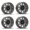 Set 4 17" Brink Wheels B303 Alpine Titanium 17x8.5 Flow Formed 6x5.5 6x135 0mm