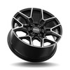 Set 4 20" Brink Wheels B206 Insurgent Machined Black 20x9 6x5.5 6x135 0mm Rims