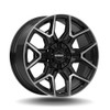 Set 4 22" Brink Wheels B206 Insurgent Machined Black 22x10 6x5.5 6x135 12mm Rims