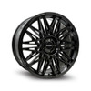 Set 4 22" Kalon Wheels Kolossus 101 Gloss Black 22x9.5 Wheels 6x135 30mm Rims