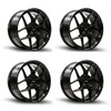 Set 4 18" Kalon Wheels Falcon 201 Gloss Black 18x8 Wheels 5x112 5x120 40mm Rims
