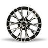 Set 4 20" Kalon Wheels Inferno 103 Black Machined Face 20x9 Wheels 5x4.5 35mm