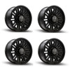Set 4 18" Thret Offroad Storm 701 Satin Black 18x9 Wheels 5x5 -12mm Lifted Rims