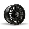 Set 4 17" Thret Offroad Storm 701 Gloss Black Milled 17x9 Wheels 6x5.5 -12mm Rim