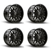 Set 4 20" Thret Offroad Revolver 803 Gloss Black 20x10 Wheels 8x6.5 8x170 -21mm