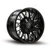 Set 4 20" Thret Offroad Revolver 803 Gloss Black Milled 20x9 5x5 5x5.5 0mm Rims