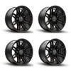 Set 4 20" Thret Offroad Dropzone 805 Satin Black 20x10 Wheels 6x135 6x5.5 -21mm