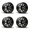 Set 4 20" Thret Offroad Monarch 901 Gloss Black Milled 20x10 Wheels 8x180 -21mm