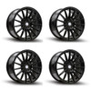 Set 4 22" Sapphire Luxury Alloys SX03-03 Gloss Black 22x9 Wheels 5x115 20mm Rims