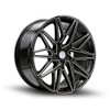 Set 4 20" Sapphire Luxury Alloys SX05-05 Gloss Black/Milled 20x9 5x115 35mm Rims