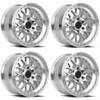 Set 4 17" Lock Offroad Onyx Machine Clear Coat 17x9 Wheels 5x5 -12mm Lifted Rims