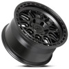 17" Lock Offroad Onyx Matte Black Matte Black Ring 17x9 Wheel 5x5 -12mm Rim