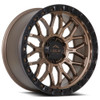 17" Lock Offroad Combat Matte Bronze W Matte Black Ring 17x9 Wheel 5x5 1 Rim