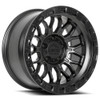 Set 4 17" Lock Offroad Combat Matte Black Matte Black Ring 17x9 Wheels 5x5 1mm