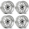 Set 4 17" Lock Offroad Baja Machine Clear Coat 17x9 Wheels 6x5.5 -12mm Rims