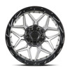 Set 4 17" Lock Offroad Matrix Matte Grey Matte Black Ring 17x9 5x5 5x5.5 0mm Rim