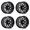 Set 4 20" Moto Metal MO812 Turbine Gloss Black Milled 20x9 Wheels 8x180 20mm Rim