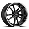 Asanti Black ABL-23 Sigma 22x9 5x120 Gloss Black Chrome Lip Wheel 22" 32mm Rim