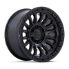 17" Fuel 1PC FC857 Rincon Matte Black Gloss Black Lip 17x9 Wheel 8x6.5 20mm Rim