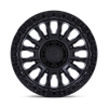 17" Fuel 1PC FC857 Rincon Matte Black Gloss Black Lip 17x9 Wheel 8x6.5 20mm Rim