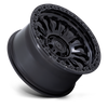 Set 4 17" Fuel FC857 Rincon Matte Black Gloss Black Lip 17x9 Wheels 6x5.5 25mm