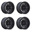Set 4 20" Fuel FC857 Rincon Matte Black Gloss Black Lip 20x10 Wheels 8x180 -18mm