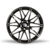 20" Sapphire Luxury Alloys SX05-05 Gloss Black Milled 20x9 Wheel 5x112 35mm Rim