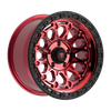 Set 4 20" Fittipaldi Offroad FT101RTB Red Machined Black Lip 20x9 6x5.5 18mm Rim