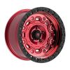 18" Fittipaldi Offroad FT100RTB Red Machined Black Lip 18x9 Wheel 6x135 18mm Rim