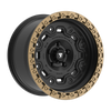 18" Fittipaldi Offroad FT100BZ Satin Black Bronze Ring 18x9 Wheel 6x5.5 18mm Rim
