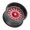 Set 4 22" Fittipaldi Offroad FA07MBRM Black Machined Red Tint 22x12 8x6.5 -44mm