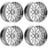 Set 4 20" Fittipaldi Offroad FA18MC Mirror Coat 20x10 Wheels 5x5 5x5.5 -19mm Rim