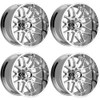 Set 4 20" Fittipaldi Offroad FA19MC Mirror Coat 20x10 Wheels 8x6.5 -19mm Rims