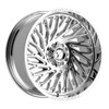 Set 4 24" Fittipaldi Offroad FA15MC Mirror Coat 24x10 Wheels 5x4.5 5x5 0mm Rims