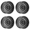 Set 4 24" Fittipaldi Offroad FA15B Gloss Black 24x10 Wheels 8x180 0mm Truck Rims