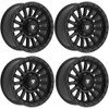 Set 4 17" Fittipaldi Offroad FT106SB Satin Black 17x9 Wheels 6x135 -12mm Rims