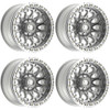 Set 4 20" Fittipaldi Offroad FB153M Gloss Silver Machined & Ring 20x10 8x6.5 -38mm