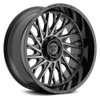 Set 4 22" Fittipaldi Offroad FA08MBDT Black Machined Dark Tint 22x12 8x6.5 -44mm