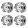 Set 4 24" Fittipaldi Wheels FTF504P 24x12 Polished 8x6.5 -44mm Lifted Truck Rims