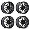 Set 4 21" TSW TW001 Daytona Gloss Black 21x9 Wheels 5x120 25mm Flow Formed Rims